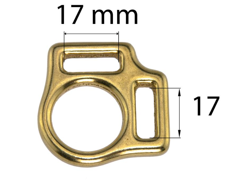 Grimering tosidig - messing