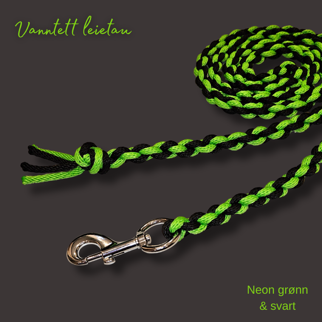 Polypropylen leietau - Neon grønn & svart