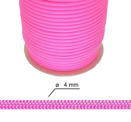 Paracord - 4 mm Neon Rosa