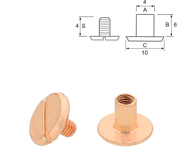 Bokskrue Rosegull - 10 pk