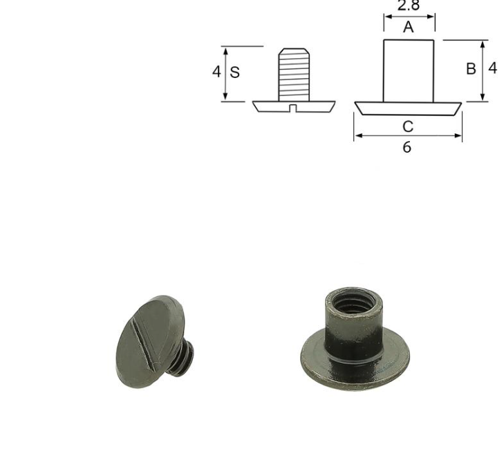 Bokskrue Svart -10 pk