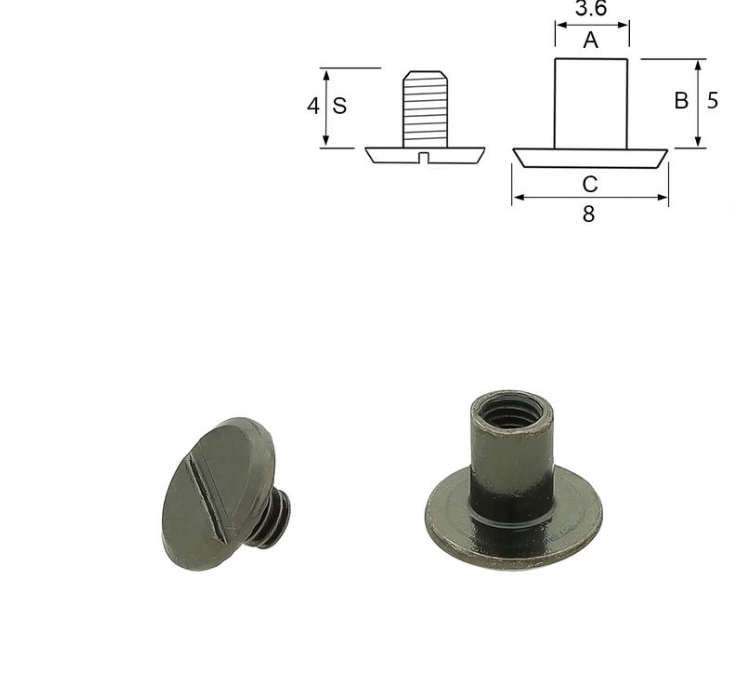Bokskrue Svart -10 pk