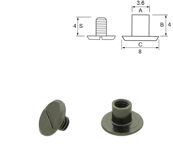 Bokskrue Svart -10 pk