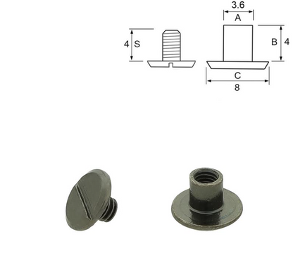 Bokskrue Svart -10 pk
