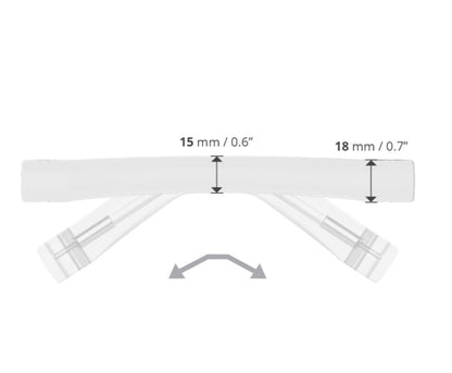 SALG: Winderen munnstykke - tredelt - White 135mm