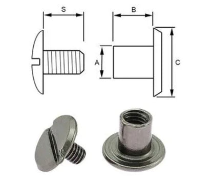 Bokskrue Svart -10 pk